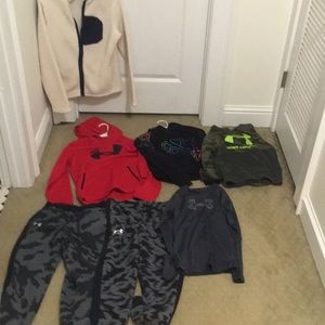 Under Armour, Adidas Youth Large 7 piece lot